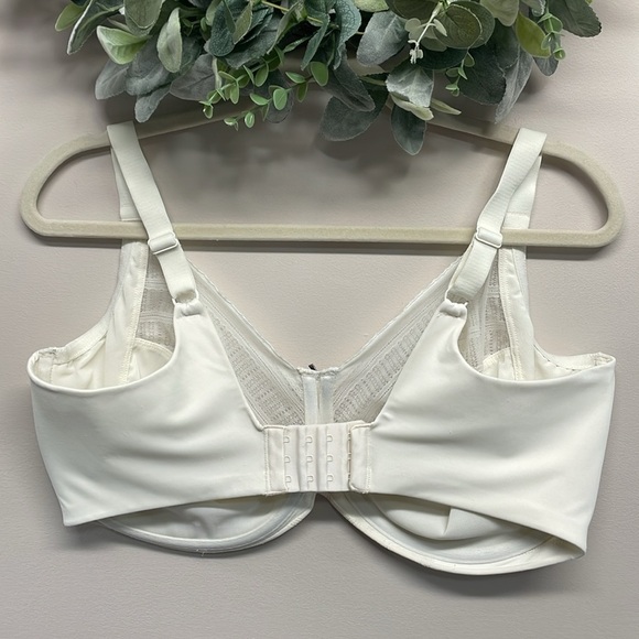 Lilyette By Maidenform 0434 Enchantment Lace Minimizer Underwire Bra Ivory 42G - Picture 2 of 16